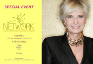 Sabina Belli, CEO Pomellato Special guest speaker for Women's International Network